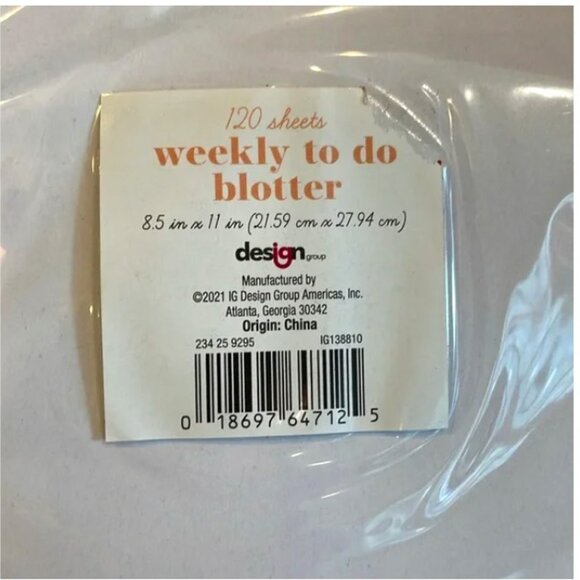 Weekly To Do Blotter Planner Pages by IG Design Group So Much To Do 120 sheets - Picture 3 of 3